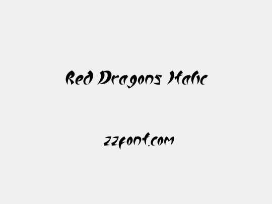 Red Dragons Italic