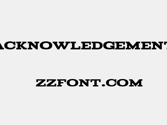 Acknowledgement