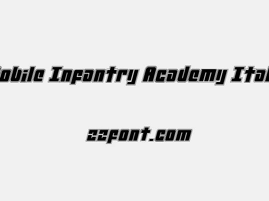Mobile Infantry Academy Italic
