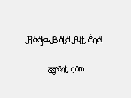 Rodja Bold Alt End
