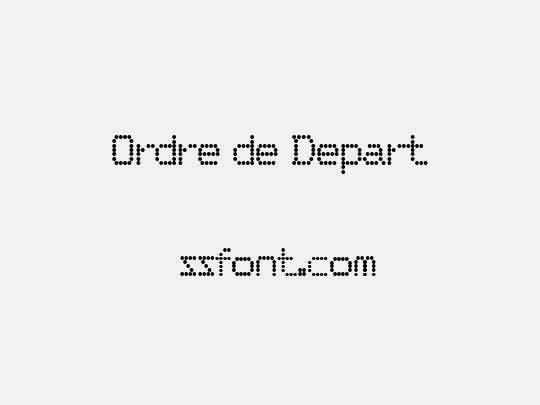 Ordre de Depart