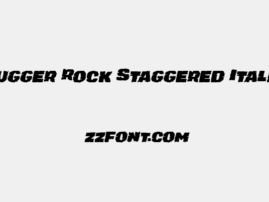 Jugger Rock Staggered Italic