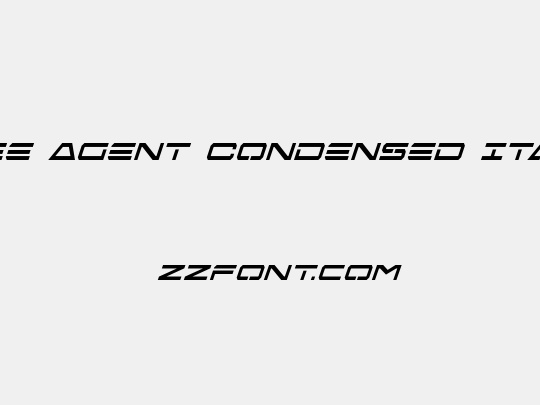 Free Agent Condensed Italic