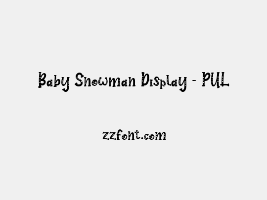 Baby Snowman Display - PUL