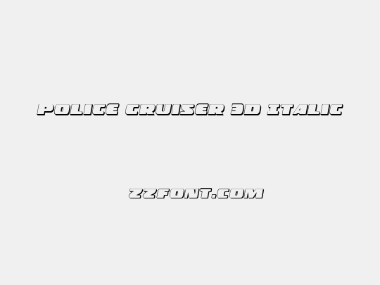 Police Cruiser 3D Italic