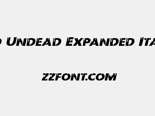 Red Undead Expanded Italic