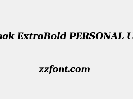 Blaak ExtraBold PERSONAL USE