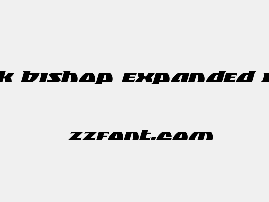 Black Bishop Expanded Italic