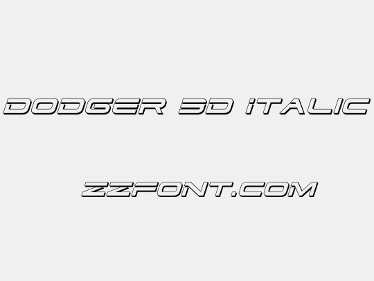 Dodger 3D Italic