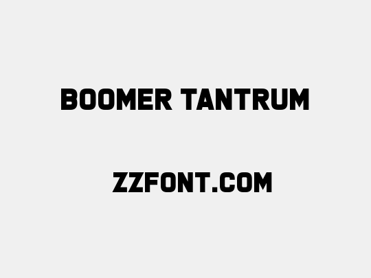 Boomer Tantrum