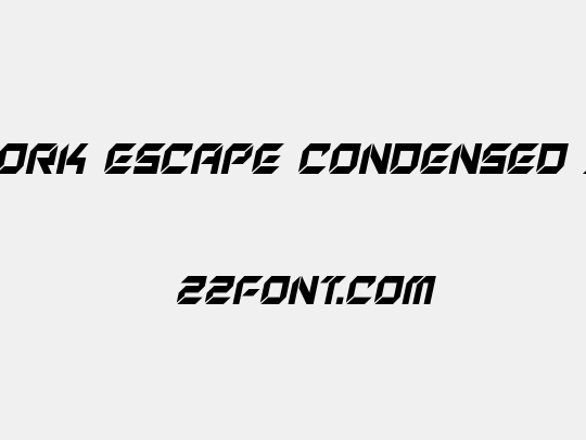New York Escape Condensed Italic