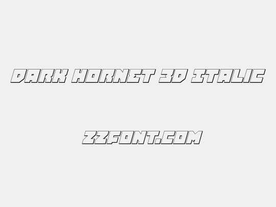 Dark Hornet 3D Italic