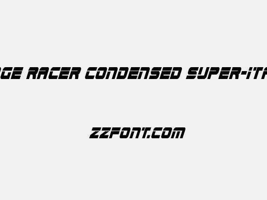 Edge Racer Condensed Super-Italic