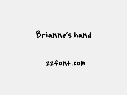 Brianne's hand