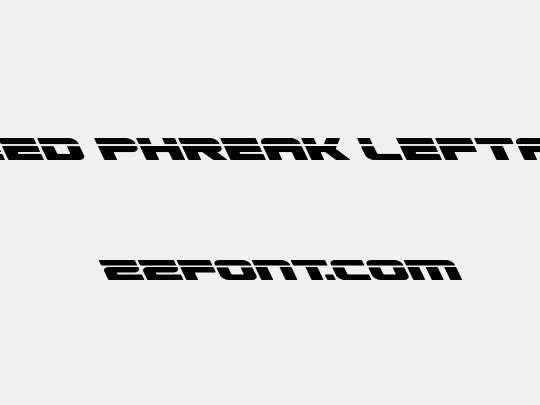 Speed Phreak Leftalic