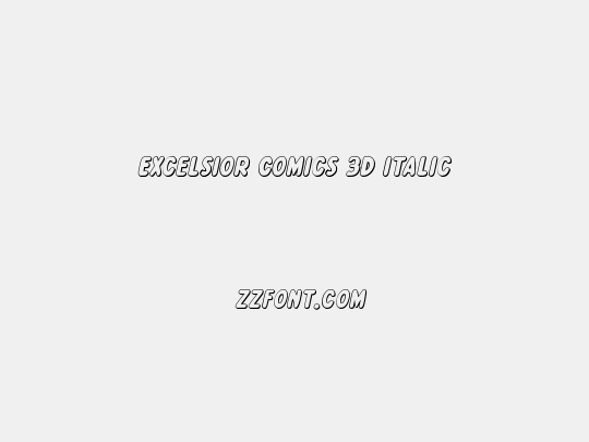 Excelsior Comics 3D Italic