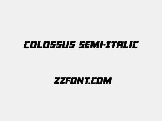 Colossus Semi-Italic