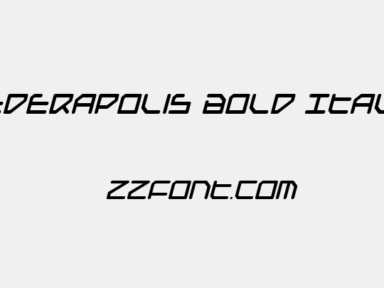 Federapolis Bold Italic