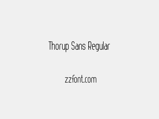 Thorup Sans Regular