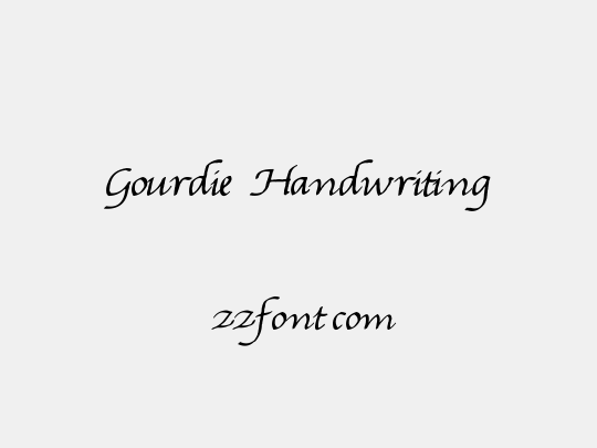 Gourdie Handwriting