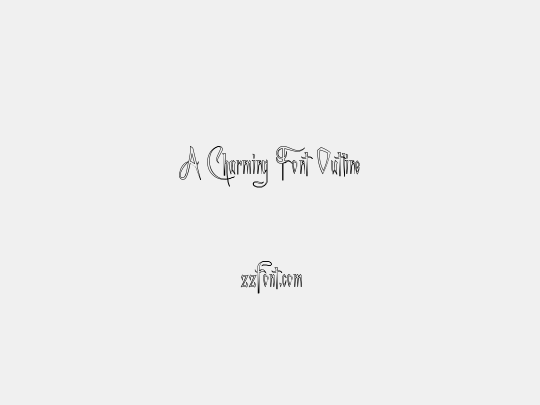 A Charming Font Outline