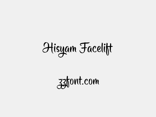 Hisyam Facelift
