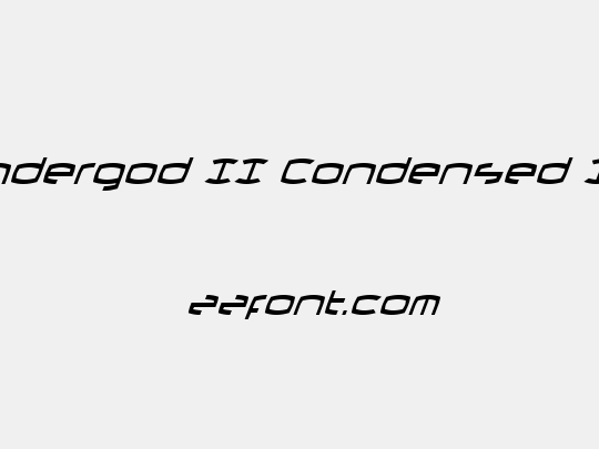 Thundergod II Condensed Italic