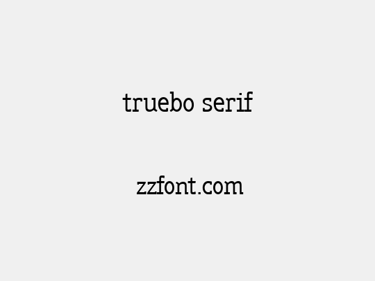 truebo serif