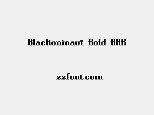 Blackoninaut Bold BRK