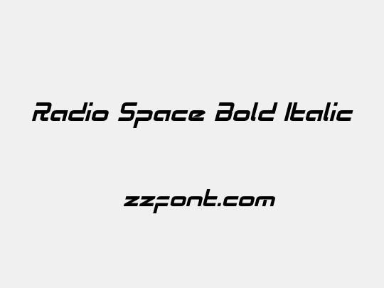 Radio Space Bold Italic