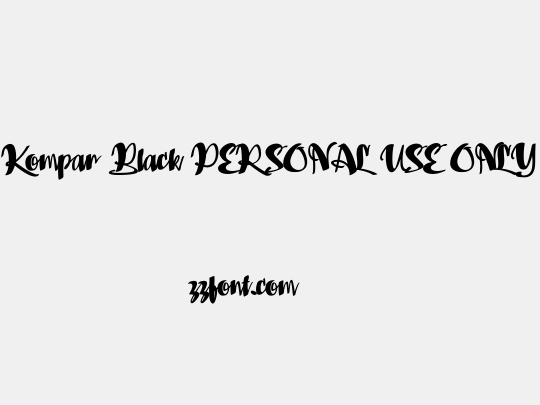 Kompar Black PERSONAL USE ONLY