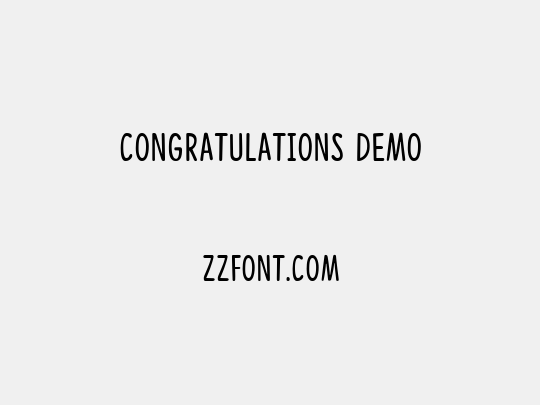 Congratulations DEMO
