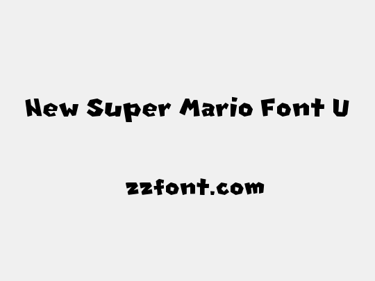 New Super Mario Font U