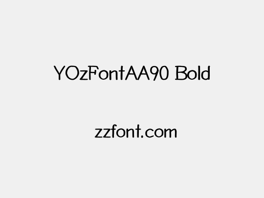 YOzFontAA90 Bold