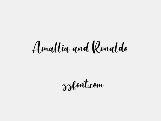 Amallia and Ronaldo