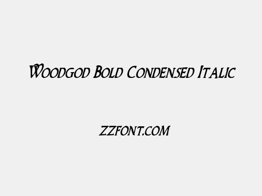 Woodgod Bold Condensed Italic