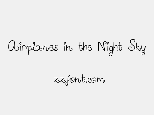 Airplanes in the Night Sky