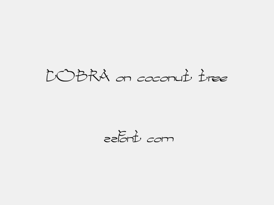 COBRA on coconut tree