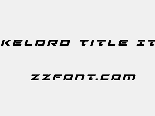 Strikelord Title Italic