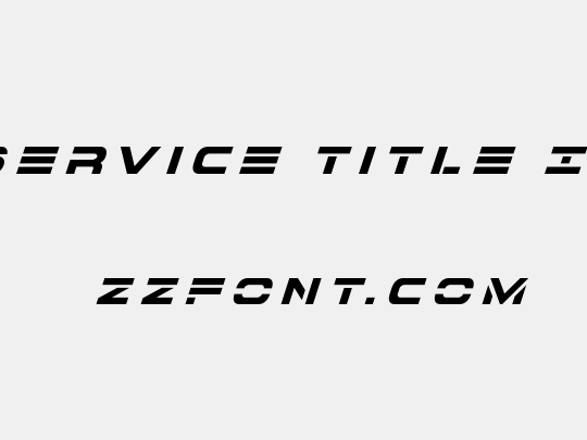 7th Service Title Italic