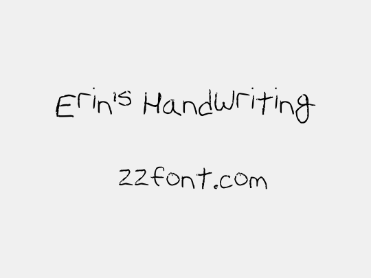 Erin's Handwriting