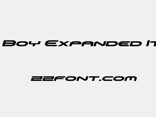 Omni Boy Expanded Italic
