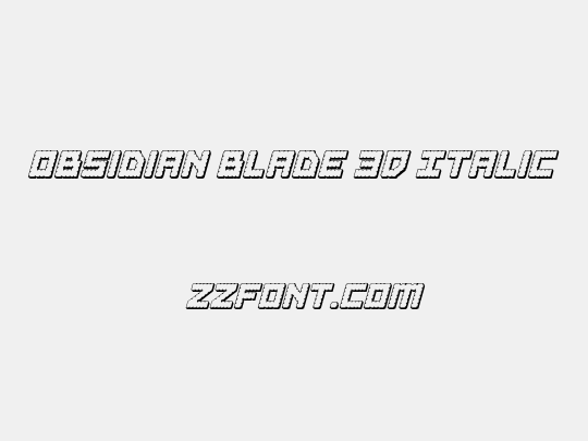 Obsidian Blade 3D Italic