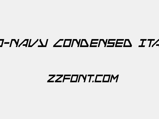 Neo-Navy Condensed Italic