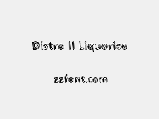 Distro II Liquorice
