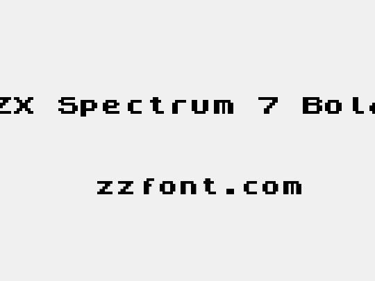 ZX Spectrum 7 Bold