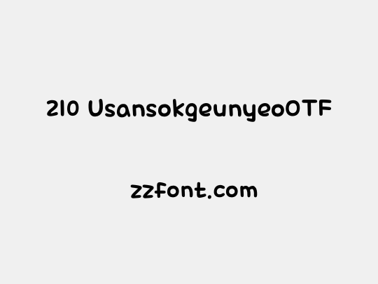 210 UsansokgeunyeoOTF