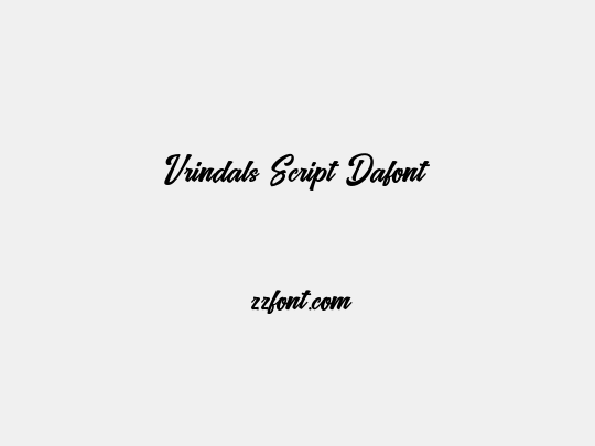 Vrindals Script Dafont