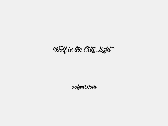 Wolf in the City Light