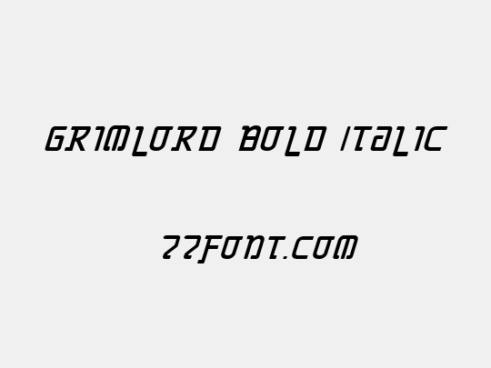 Grimlord Bold Italic